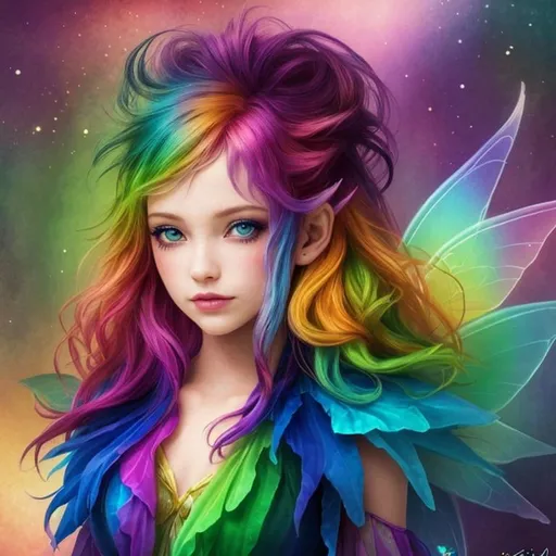 Prompt: colorful fairy
