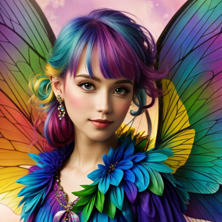 Prompt: colorful fairy
