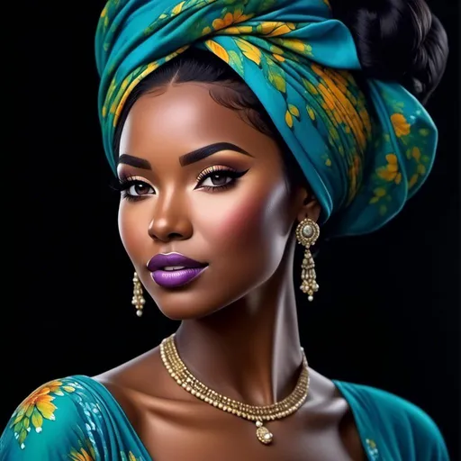 Prompt: <mymodel>"A portrait of a beautiful African girl, painted with vibrant colors by Drew Brophy that effortlessly captures the deep beauty of her eyes and hair in a flawless display of watercolor, 4K HD, featured in WatercolorArs Magazine."