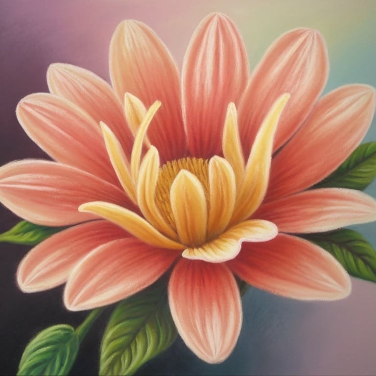Prompt: Pastel-themed painting of a  flower