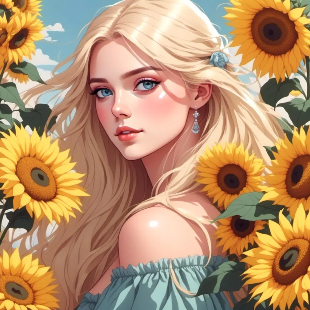 Prompt: <mymodel>Fairy princess of sunflowers