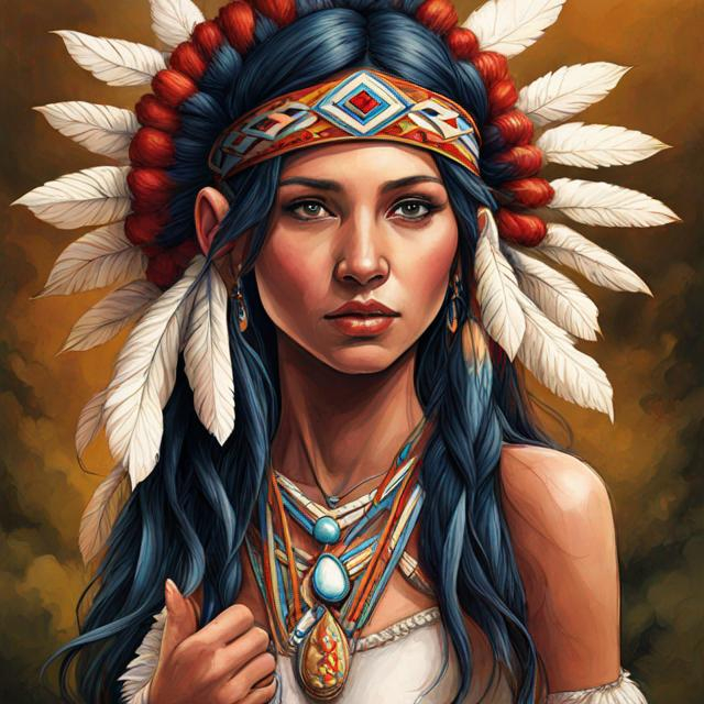 Prompt: Native American princess