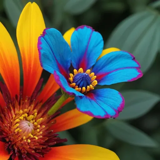 Prompt: vibrantly colored flower