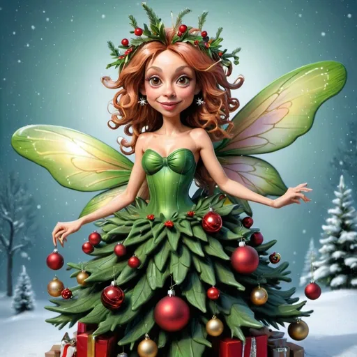 Prompt: <mymodel>Christmas tree fairy