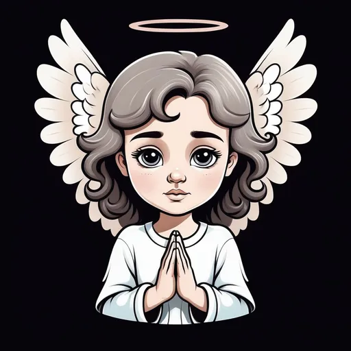 Prompt: A angel cartoon in soft colors