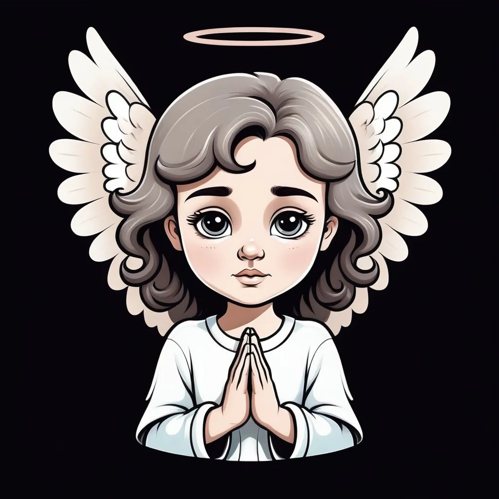 Prompt: A angel cartoon in soft colors