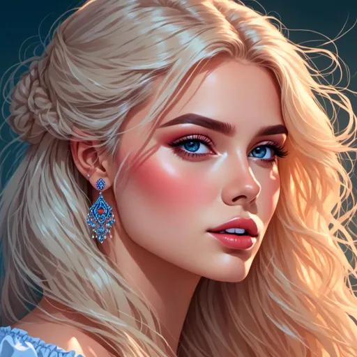 Prompt: <mymodel>Detailed digital painting of a powerful woman, vibrant colors, magical fantasy setting, flowing hair with intricate details, intense and confident expression, ethereal and mystical atmosphere, high quality, digital painting, fantasy, vibrant colors, flowing hair, powerful, confident, mystical, atmospheric lighting