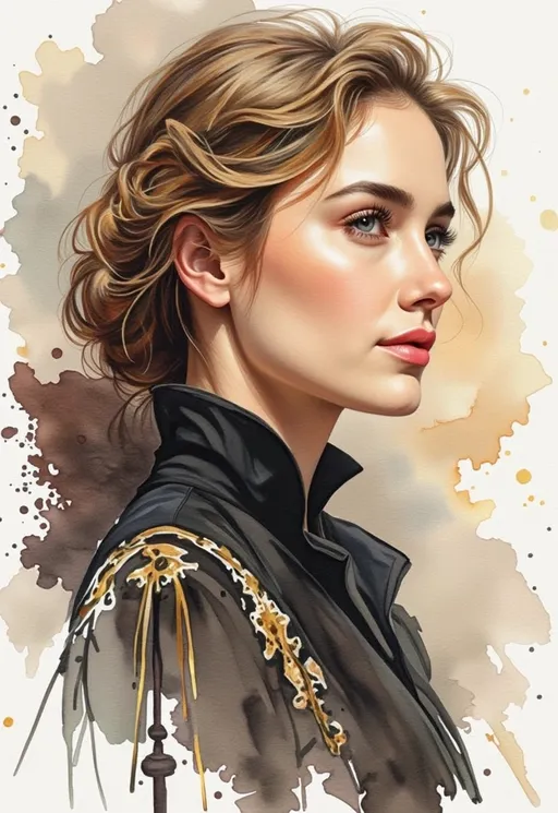 Prompt: a first class Titanic  female passenger 