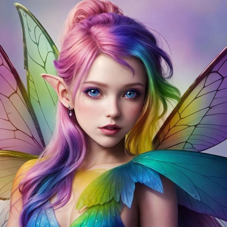 Prompt: colorful fairy
