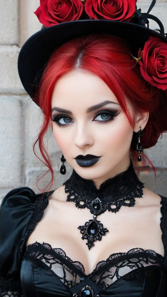 Prompt: gothic beauty