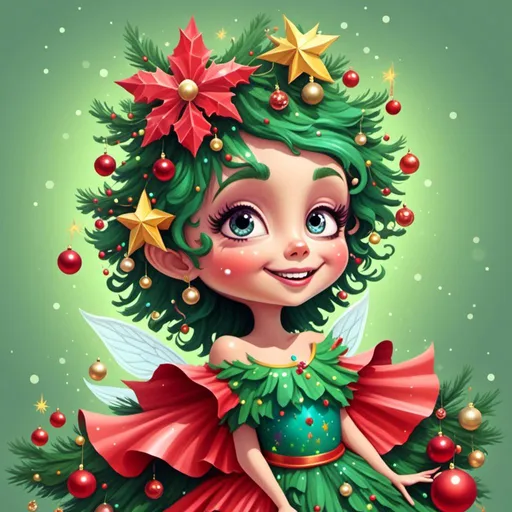 Prompt: <mymodel>Christmas tree fairy