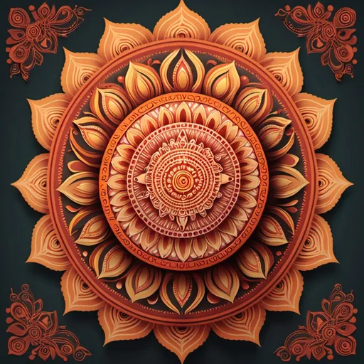 Prompt: mandala durga art graphic design ai generator