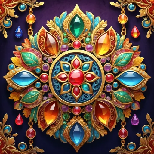 Prompt: lucky charm, vibrant colors, intricate details, ornamental design, high-quality, mystical ambiance, full of symbolism, enchanting atmosphere, rendered in ultra-detailed style, suggestions of fortune and positivity, adorned with gemstones and gold accents, surrounded by a magical aura, could incorporate natural elements such as leaves or flowers, warm lighting to enhance magical feel