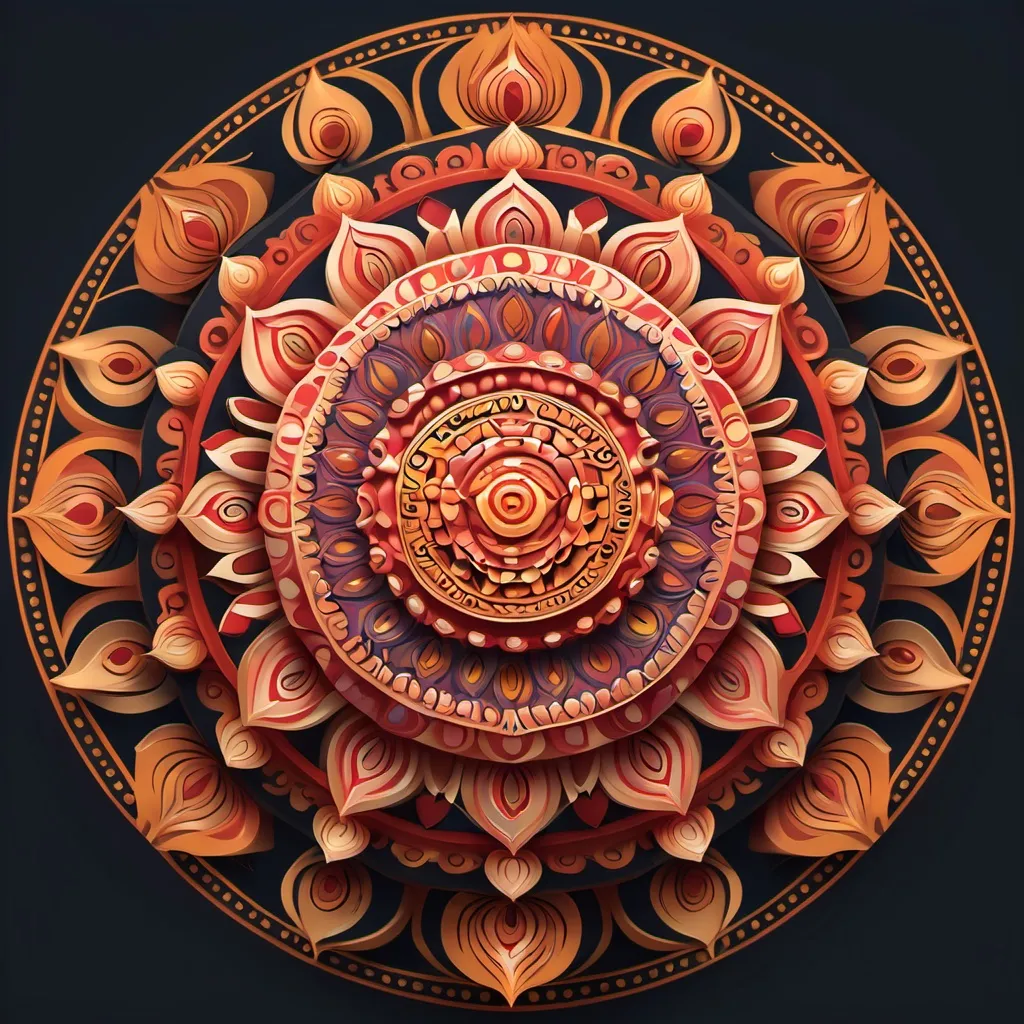 Prompt: mandala durga art graphic design ai generator