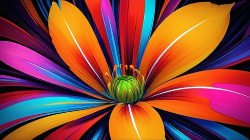 Prompt: Vibrant abstract digital artwork of flowers, dazzling colors, dynamic composition, high energy, modern digital art, vibrant, abstract, digital, high energy, dynamic composition, best quality, colorful, vivid tones, professional lighting