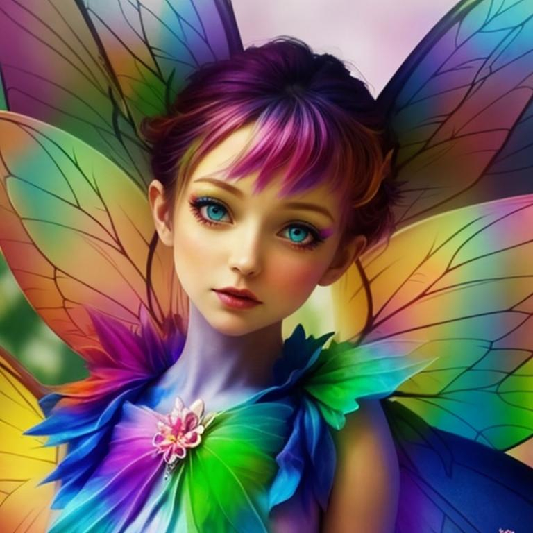 Prompt: colorful fairy
