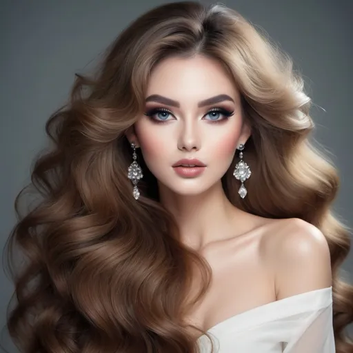 Prompt: <mymodel> beautiful, elegant lady with long beauriful volumious hair and pretty makeup.