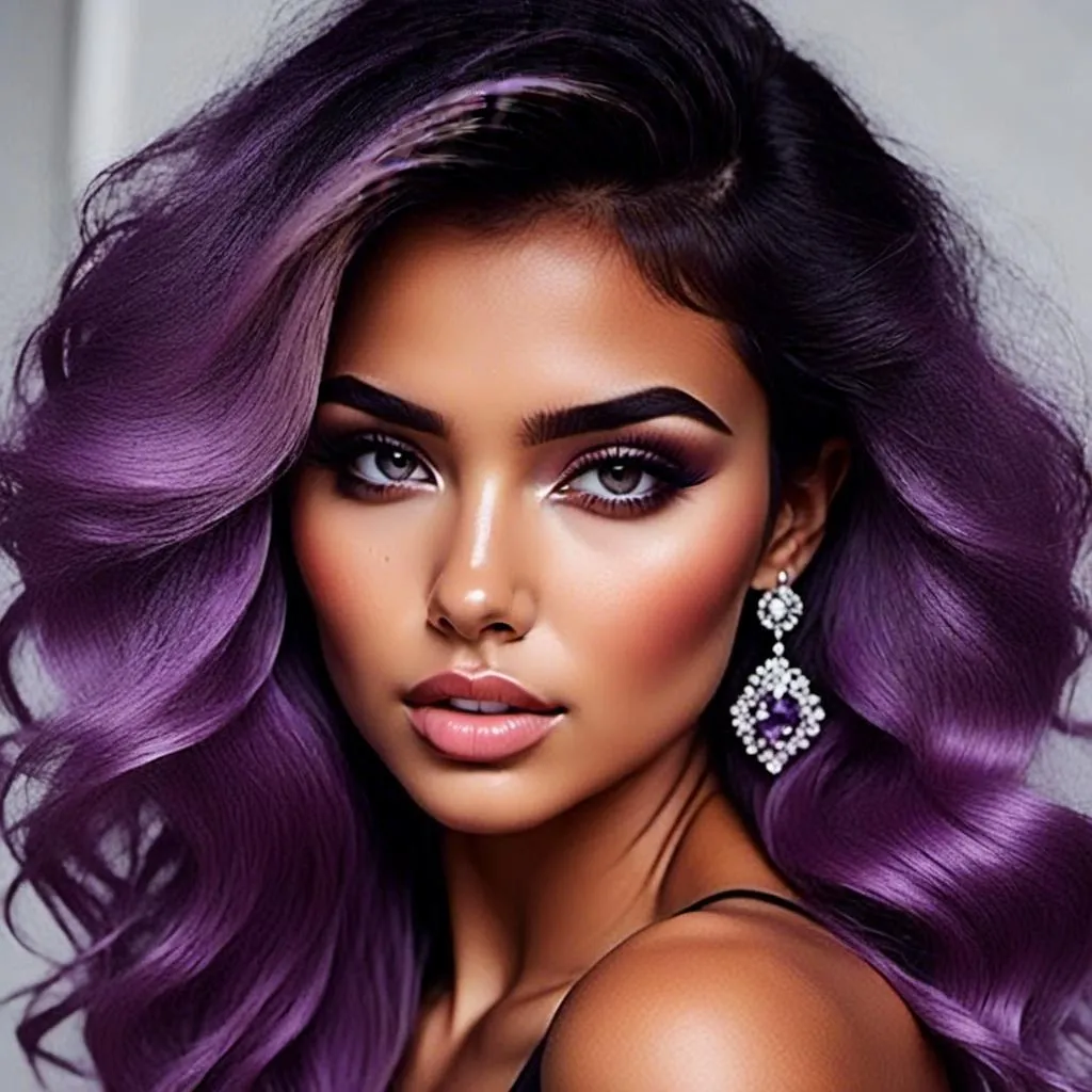 Prompt: <mymodel>Cosmic Epic Beauty, Beautiful and Gorgeous, purple roses in hair