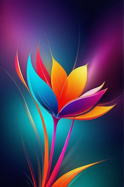 Prompt: Vibrant abstract digital artwork of flowers, dazzling colors, dynamic composition, high energy, modern digital art, vibrant, abstract, digital, high energy, dynamic composition, best quality, colorful, vivid tones, professional lighting