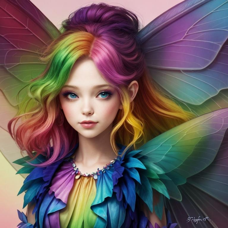 Prompt: colorful fairy
