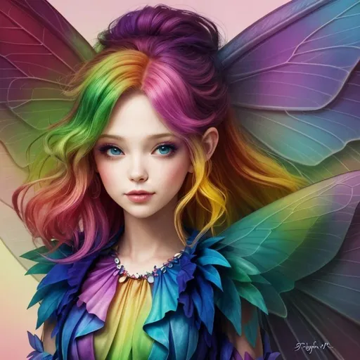 Prompt: colorful fairy
