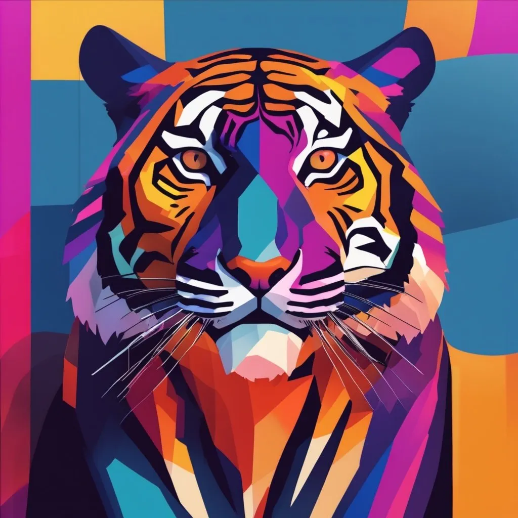 Prompt: Abstract tiger