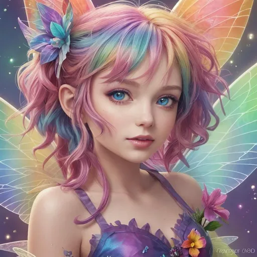 Prompt: colorful fairy
