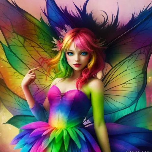 Prompt: colorful fairy
