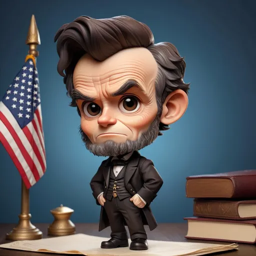 Prompt: chibi character of Abraham Lincoln