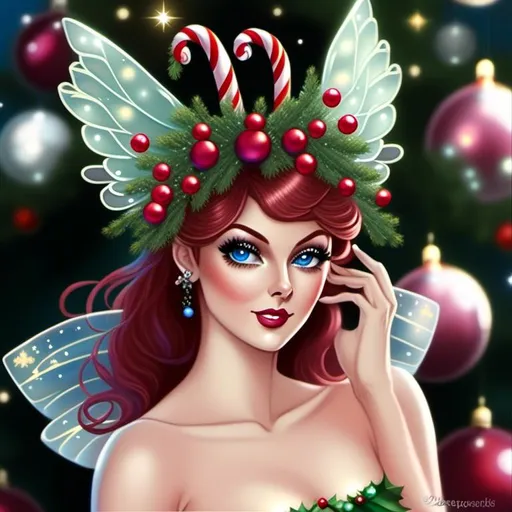 Prompt: <mymodel>Christmas tree fairy