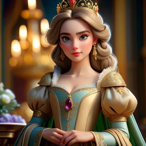 Prompt: create most beautiful fictional female princes in palace, extremely, detailed environment, detailed background, intricate, detailed skin, natural colors , professionally color graded, photorealism, 8k, moody lighting


