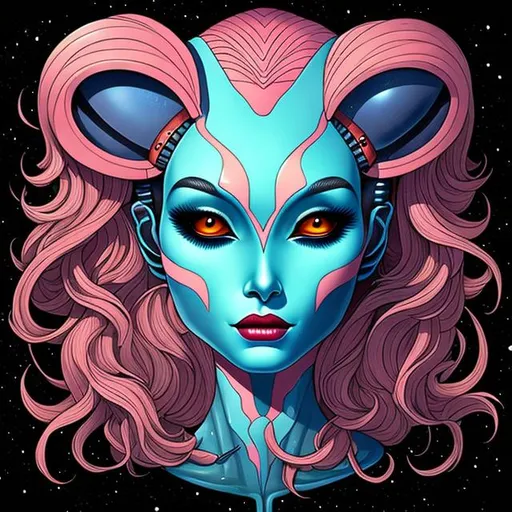 Prompt: Female alien 