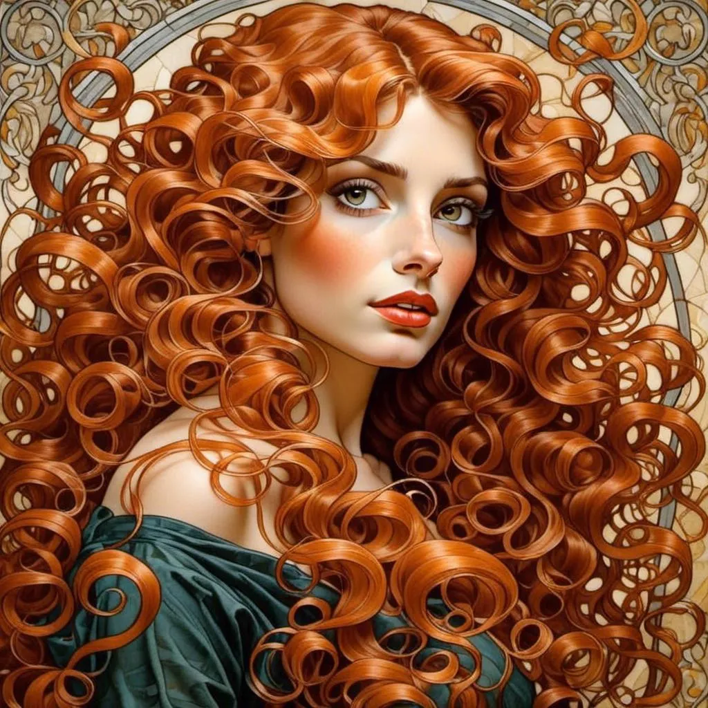 Prompt: <mymodel>Penny-pretty woman with long red hair