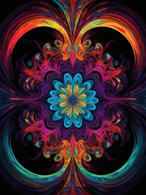 Prompt: Abstract digital artwork, vibrant colors, swirling patterns, high definition, modern art, vivid and dynamic composition, digital medium, intricate details, psychedelic, high quality, vibrant, abstract, modern, swirling patterns, digital art, intricate design, colorful, dynamic composition