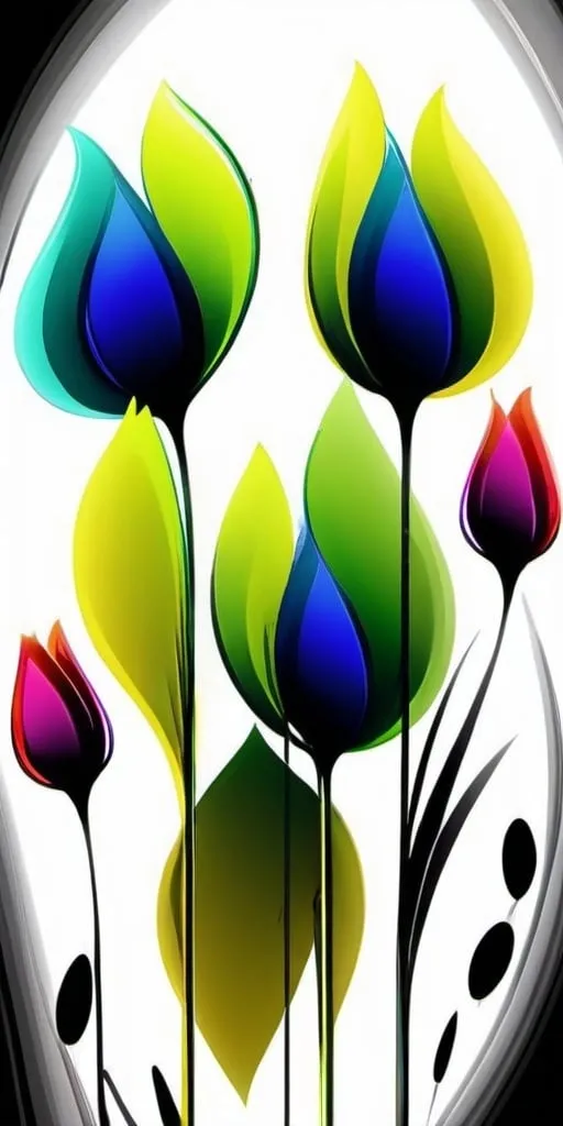 Prompt: Vibrant abstract digital artwork of flowers, dazzling colors, dynamic composition, high energy, modern digital art, vibrant, abstract, digital, high energy, dynamic composition, best quality, colorful, vivid tones, professional lighting