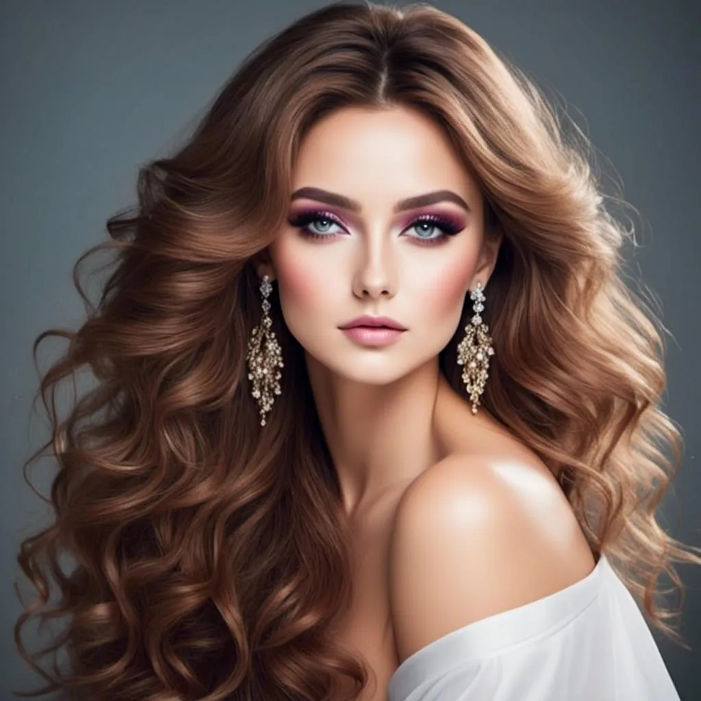 Prompt: <mymodel> beautiful, elegant lady with long beauriful volumious hair and pretty makeup.