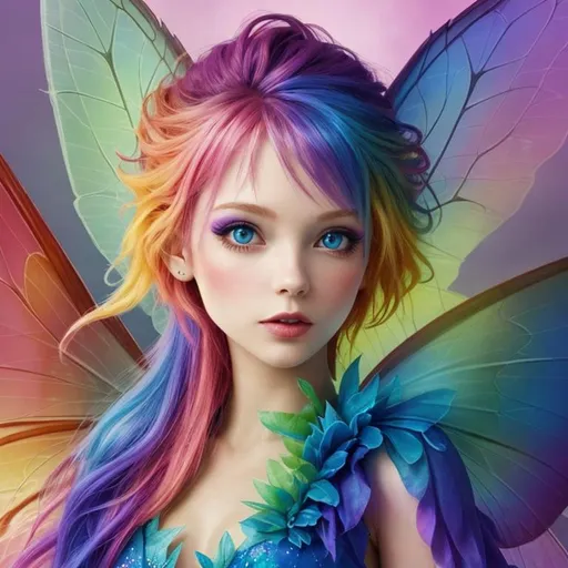 Prompt: colorful fairy
