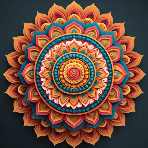 Prompt: mandala durga art graphic design ai generator