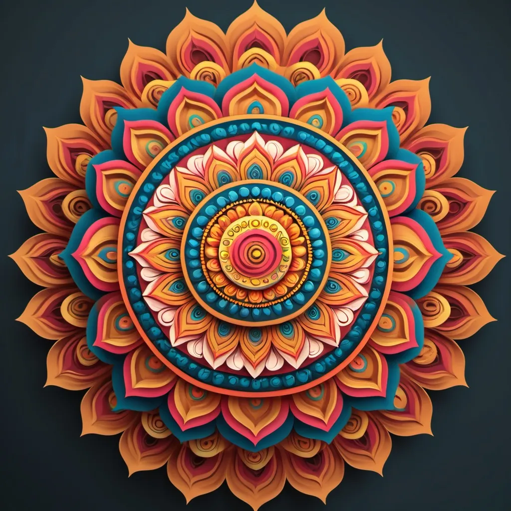 Prompt: mandala durga art graphic design ai generator