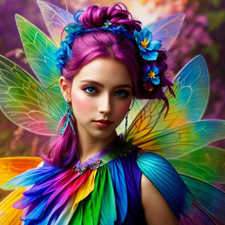 Prompt: colorful fairy
