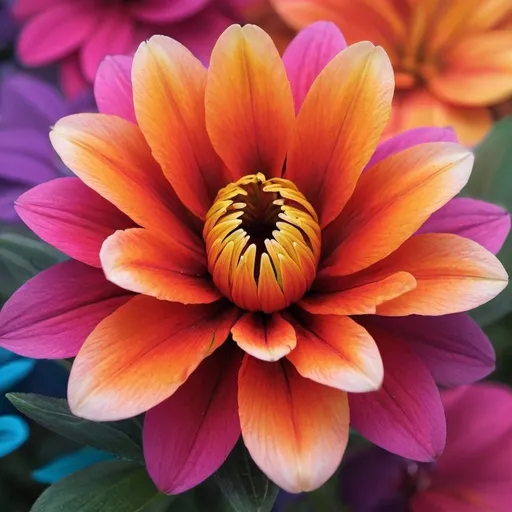 Prompt: vibrantly colored flower