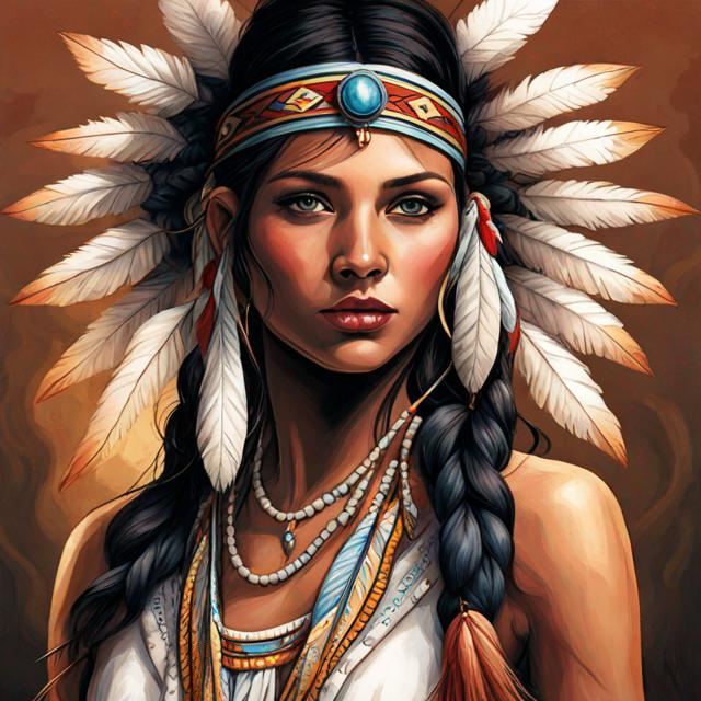 Prompt: Native American princess