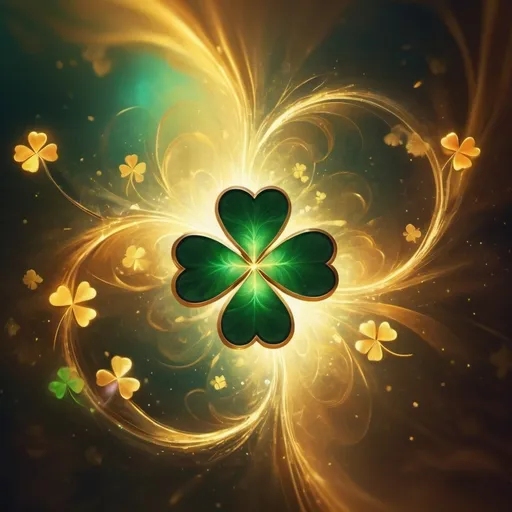 Prompt: (luck concept), vibrant colors, warm golden tones, ethereal lighting, surreal atmosphere, mystical elements, golden clovers, lucky symbols, soft glowing aura, magical particles in the air, swirling energies, abstract shapes, dreamlike background, painterly style, richness in detail, dynamic composition, ultra-detailed, 4K resolution, high quality masterpiece, enchanting emotion, captivating visual experience.