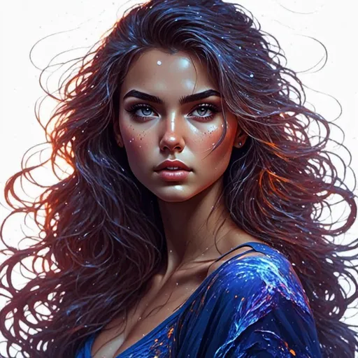 Prompt: <mymodel>Detailed digital painting of a powerful woman, vibrant colors, magical fantasy setting, flowing hair with intricate details, intense and confident expression, ethereal and mystical atmosphere, high quality, digital painting, fantasy, vibrant colors, flowing hair, powerful, confident, mystical, atmospheric lighting