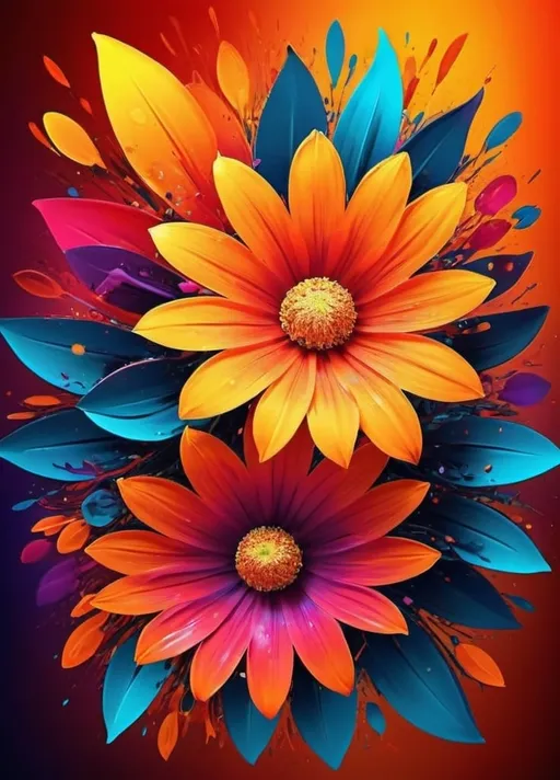 Prompt: <mymodel> Vibrant abstract digital artwork of flowers, dazzling colors, dynamic composition, high energy, modern digital art, vibrant, abstract, digital, high energy, dynamic composition, best quality, colorful, vivid tones, professional lighting