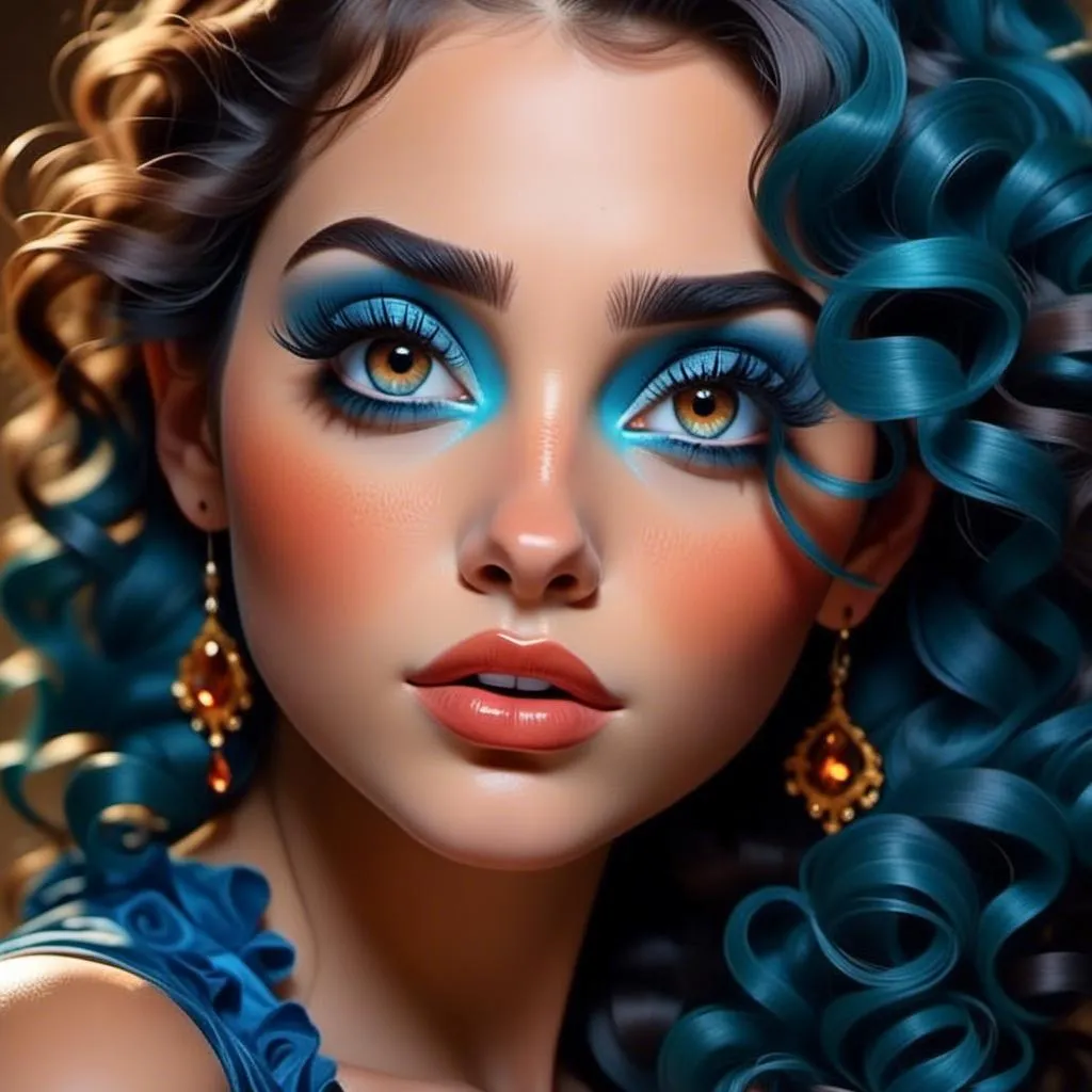 Prompt: <mymodel>blue beauty