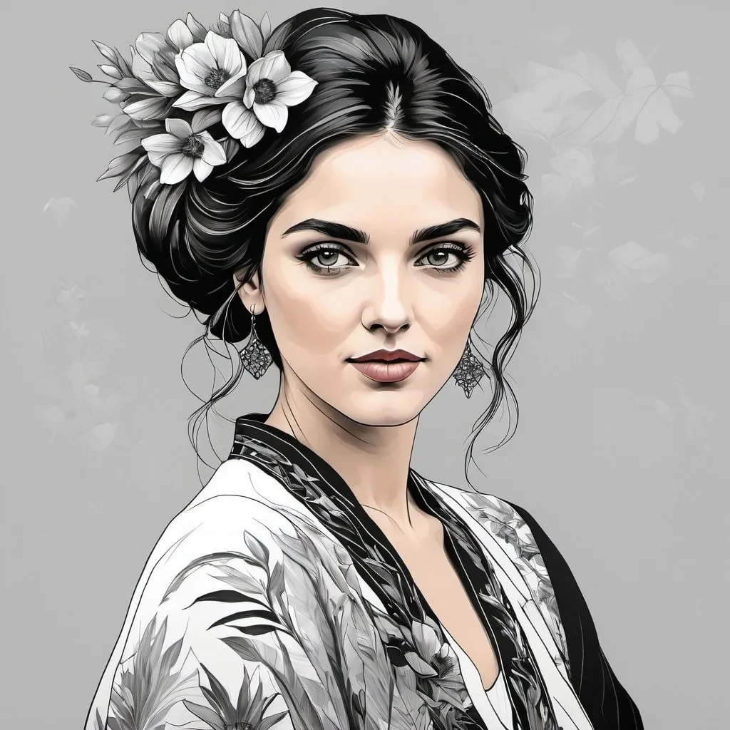 Prompt: <mymodel>Beautiful italian lady in an beautiful landscape of Umbrië, Style Flora Bowley and Vincent van Gogh,8k, dynamic lighting, ultra detailed