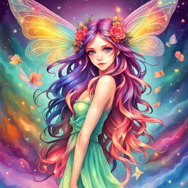 Prompt: colorful fairy
