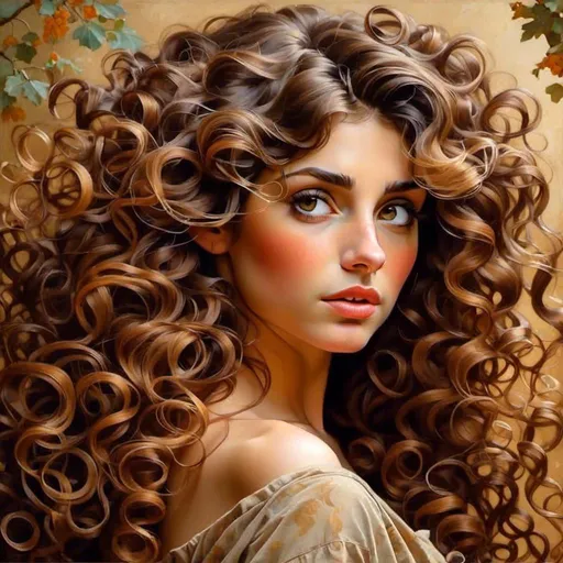 Prompt: <mymodel> Penny-Long curly hair, realistic oil painting, detailed strands, high definition, portrait, classic style, warm tones, natural lighting, intricate curls, flowing locks, ultra-detailed, professional, realistic, classic art, detailed texture, professional lighting
