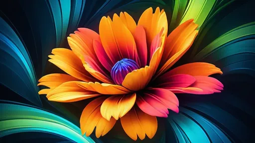 Prompt: Vibrant abstract digital artwork of flowers, dazzling colors, dynamic composition, high energy, modern digital art, vibrant, abstract, digital, high energy, dynamic composition, best quality, colorful, vivid tones, professional lighting